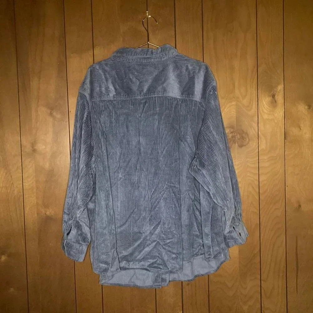 NWT Roaman’s woman’s big shirt corduroy button down - Picture 2 of 3